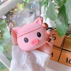 Cute Design Cartoon Silicone Cover Skin for Airpod (1 / 2) Charging Case (Pig)